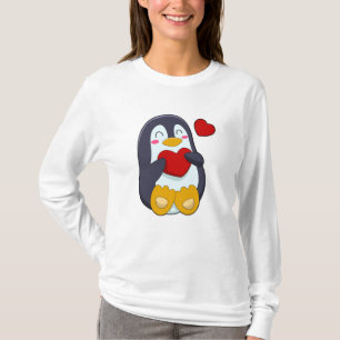 Pinguïn met hart t-shirt
