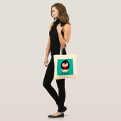Pinguïn met hart tote bag (Voorkant (model))
