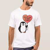 Pinguïn met hartballon – Cool Design T-shirt (Voorkant)