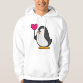Pinguïn met hartballon hoodie (Voorkant)