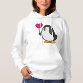 Pinguïn met hartballon hoodie (Voorkant)