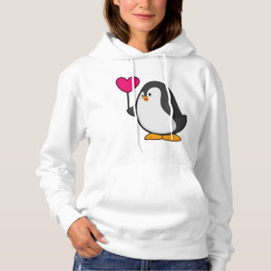 Pinguïn met hartballon hoodie