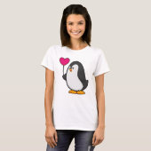 Pinguïn met hartballon t-shirt (Voorkant volledig)