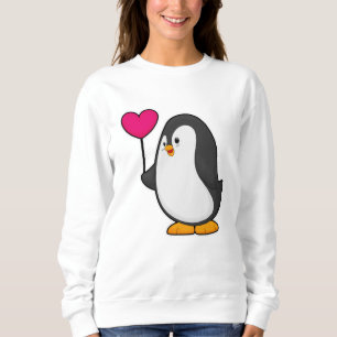 Pinguïn met hartballon trui