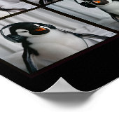 Pinguïn met hoofdtelefoon Autisme Sensorische dier Poster (Hoek)