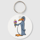 Pinguïn met Ice Cream-Sleutelhanger Sleutelhanger (Achterkant)