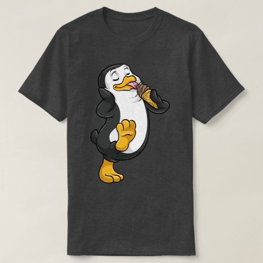 Pinguïn met ijskegel t-shirt (Design voorkant)