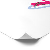 pinguïn met ijsvis poster (Hoek)