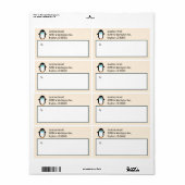 Pinguïn met kerstlabel met masker etiket (Full Sheet)