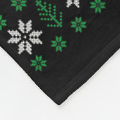 Pinguïn met kerstmanhoed Kerstverlichting Hulpeloz Fleece Deken (Hoek)