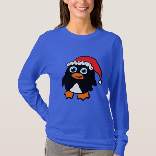 Pinguïn met Kerstmuts T-shirt (Voorkant)