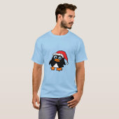 Pinguïn met kerstmuts t-shirt (Voorkant volledig)