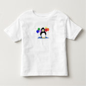 Pinguïn met kleurrijke ballonnen kinder shirts (Voorkant)