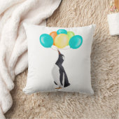 Pinguïn met kleurrijke ballonnen kussen (Deken)