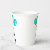 Pinguïn met kleurrijke ballonnen papieren bekers (Rechts)