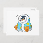 Pinguïn met klinische thermometer briefkaart (Voorkant / Achterkant)