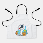 Pinguïn met klinische thermometer schort (Voorkant)