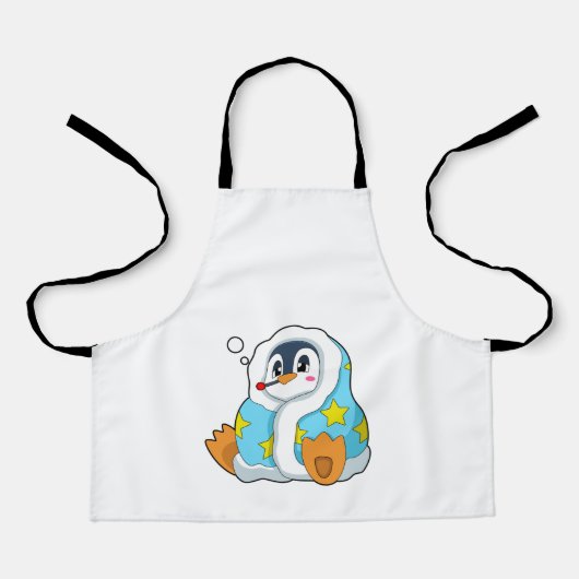 Pinguïn met klinische thermometer schort (Voorkant)