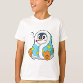 Pinguïn met klinische thermometer t-shirt (Voorkant)