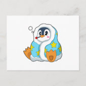 Pinguïn met Koortsthermometer Briefkaart (Voorkant)