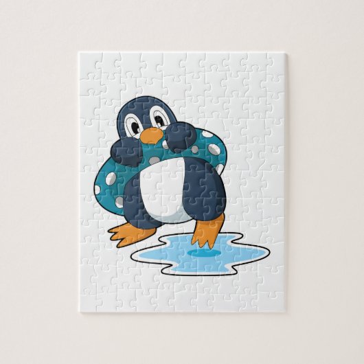 Pinguïn met Lifebuoy Legpuzzel (Verticaal)