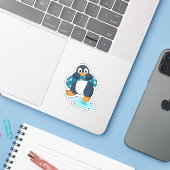 Pinguïn met Lifebuoy Sticker (Laptop met iPhone)