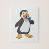 Pinguïn met Lollipop Sweets Legpuzzel (Verticaal)