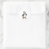 Pinguïn met Lollipop Sweets Ronde Sticker (Tas)