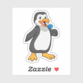 Pinguïn met Lollipop Sweets Sticker (Vel)