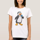 Pinguïn met Lollipop Sweets T-shirt (Voorkant)