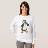 Pinguïn met Lollipop Sweets T-shirt (Voorkant volledig)