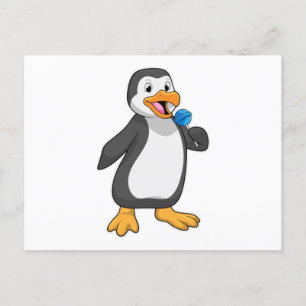 Pinguïn met Lolly Snoepjes Briefkaart