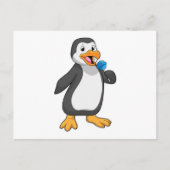 Pinguïn met lolly snoepjes briefkaart (Voorkant)