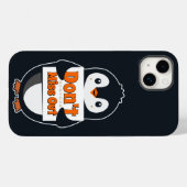 Pinguïn met 'Mis het niet' bord Case-Mate iPhone Case (Achterkant (horizontaal))