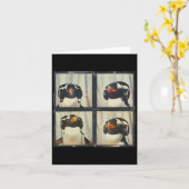 Pinguïn met oorbeschermers Autisme Sensorisch Auti Kaart (Gele Bloem)