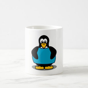 Pinguïn met overhemd koffiemok