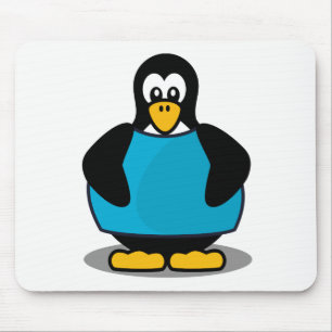 Pinguïn met overhemd muismat