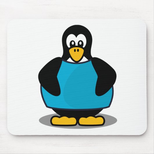 Pinguïn met overhemd muismat (Voorkant)