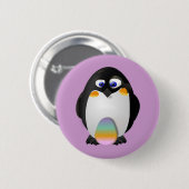 Pinguïn met paaseieren ronde button 5,7 cm (Voorkant /achterkant)