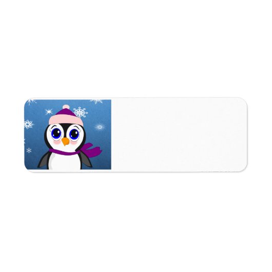 Pinguïn met Pet Etiket (Voorkant)