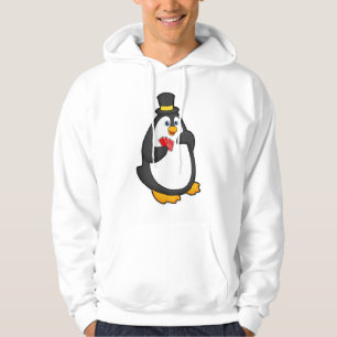 Pinguïn met Pet in Poker met Poker-kaarten Hoodie