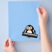 Pinguïn met pianotoetsenbord flyer (Hand)