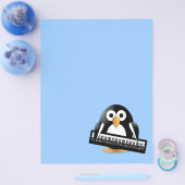 Pinguïn met pianotoetsenbord flyer (Enkel)