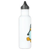 Pinguïn met Pokerkaarten Waterfles (Links)