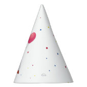 Pinguïn met roze ballon feesthoedjes (Rechts)