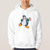 Pinguïn met rozenventilator hoodie (Voorkant)
