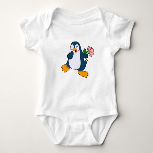 Pinguïn met rozenventilator romper (Voorkant)