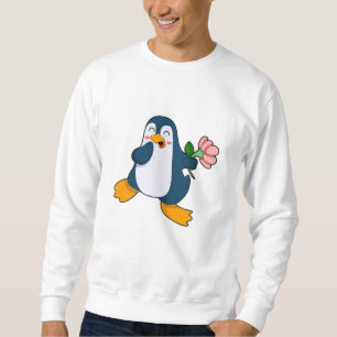 Pinguïn met rozenventilator trui