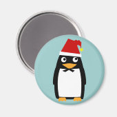 Pinguïn met Santa Hat Magneet (Voorkant / Achterkant)