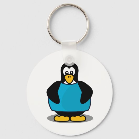 Pinguïn met shirt sleutelhanger (Voorkant)